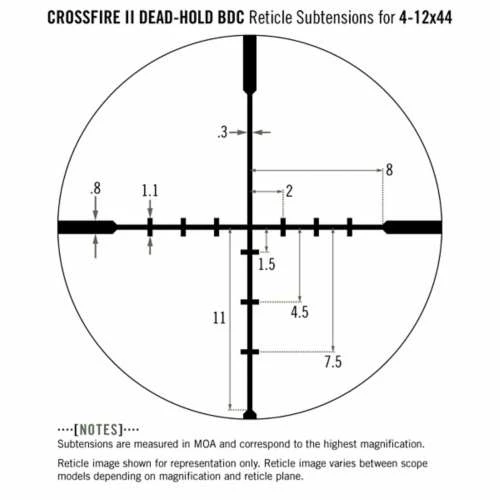 Scopes Vortex Crossfire II 4-12x44 BDC Riflescope 7 Scopes Vortex Crossfire II 4-12x44 BDC Riflescope - Image 5